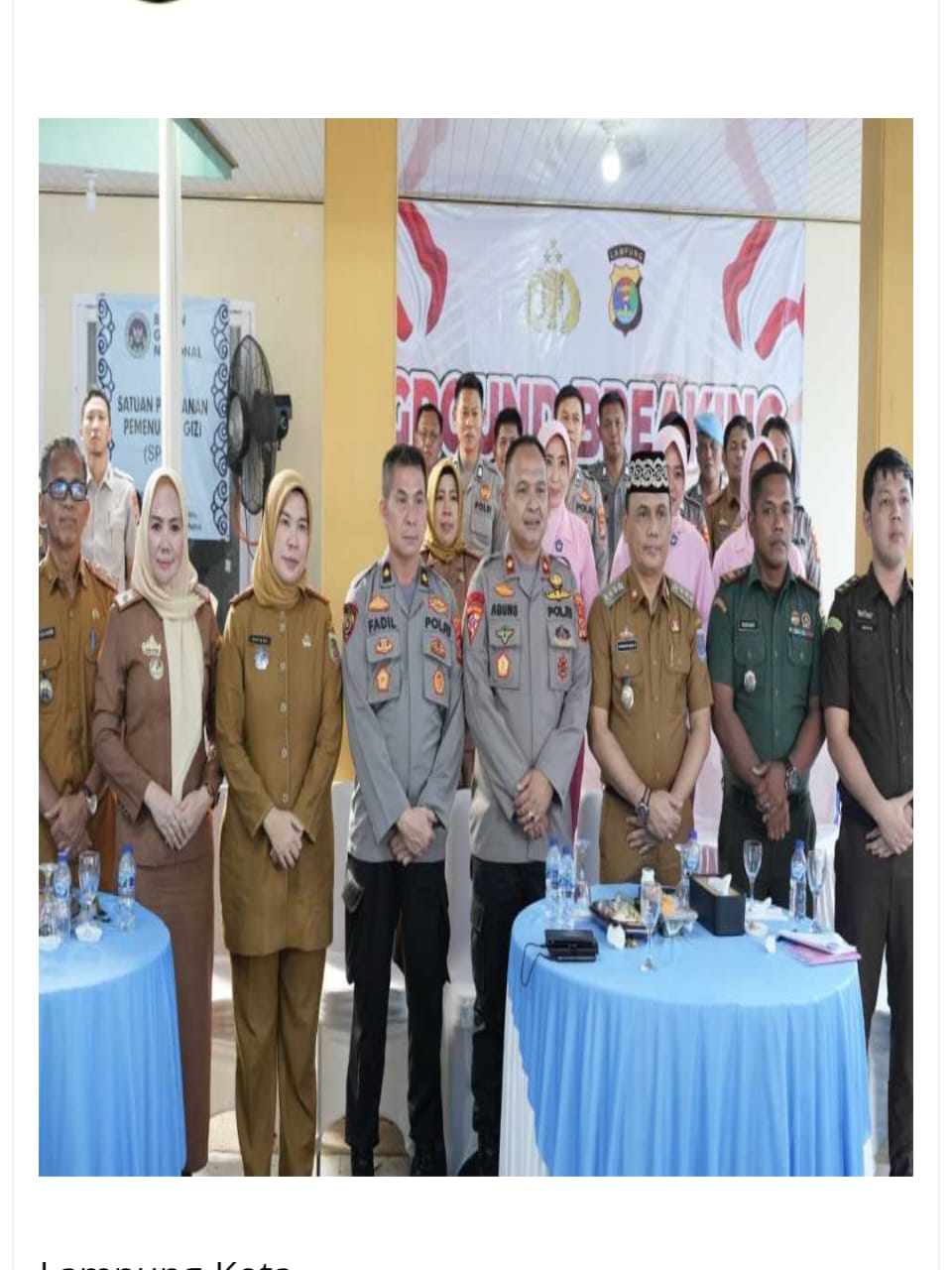Wali Kota Metro Ikuti Groundbreaking 20 SPPG Polda Lampung Secara Virtual